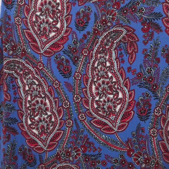 Talbots Paisley Tiered Midi Dress Size Lp stretch knit jersey blue sleeveless - Picture 9 of 9